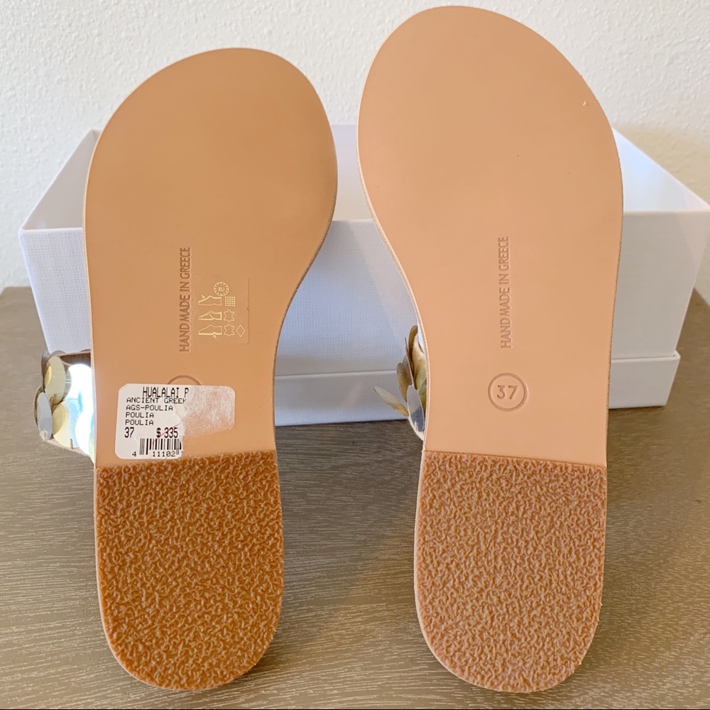 Ancient Greek Poulia Sandals in silver/platinum - Picture 7 of 9